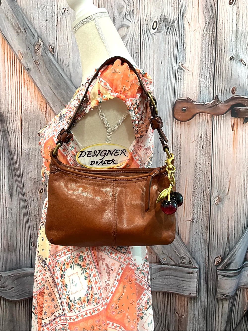 COACH Bleecker Leather Hobo Shoulder Bag British Tan 11415